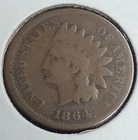 1864 Indian Head Cent With " L" On Ribbon