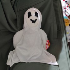 Ty Sheets Beanie Baby Ghost Plush Toy with Tag Original Ages 3-7 3-4 4-7 Years