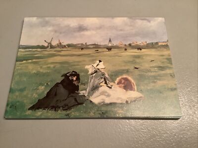 1  Postkarte, Eduard Manet, Die Schwalben, 2 Frauen, Windmühle, Landschaft, Neu