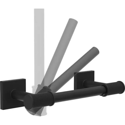 Delta Averland Wall Mount Pivot Arm Toilet Paper Holder in Matte Black AVE50-MB