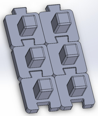 10 PACK 3/8 Drive Socket Holder 3d printed 1.25'' wide