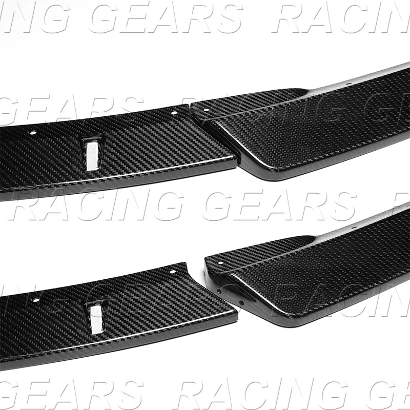 FIBRA DE CARBONO PARACHOQUES DELANTERO ALERÓN DIVISOR AJUSTE 02-05 BMW 325i 330i E46 4 puertas Foto 3 de 4