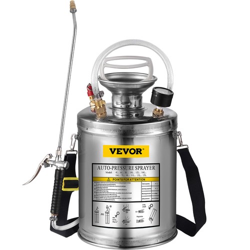 VEVOR 4L Pulvérisateur à Dos Pression Pompe Inox Brumisateur Plante Jardinage - Imagen 10 de 12