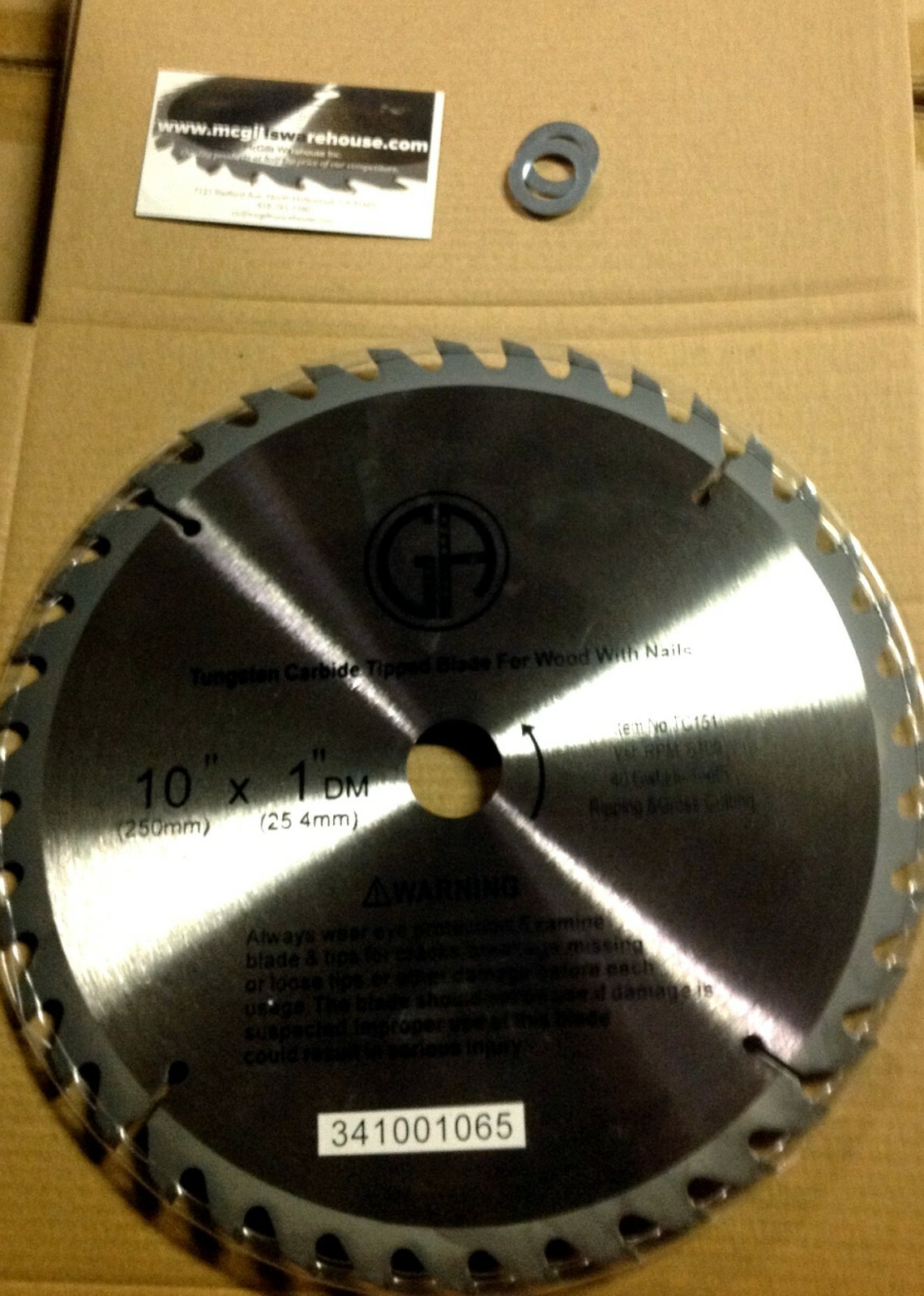 10" Inch 40T Circular Saw Blade for WOOD with Nails  TC151N