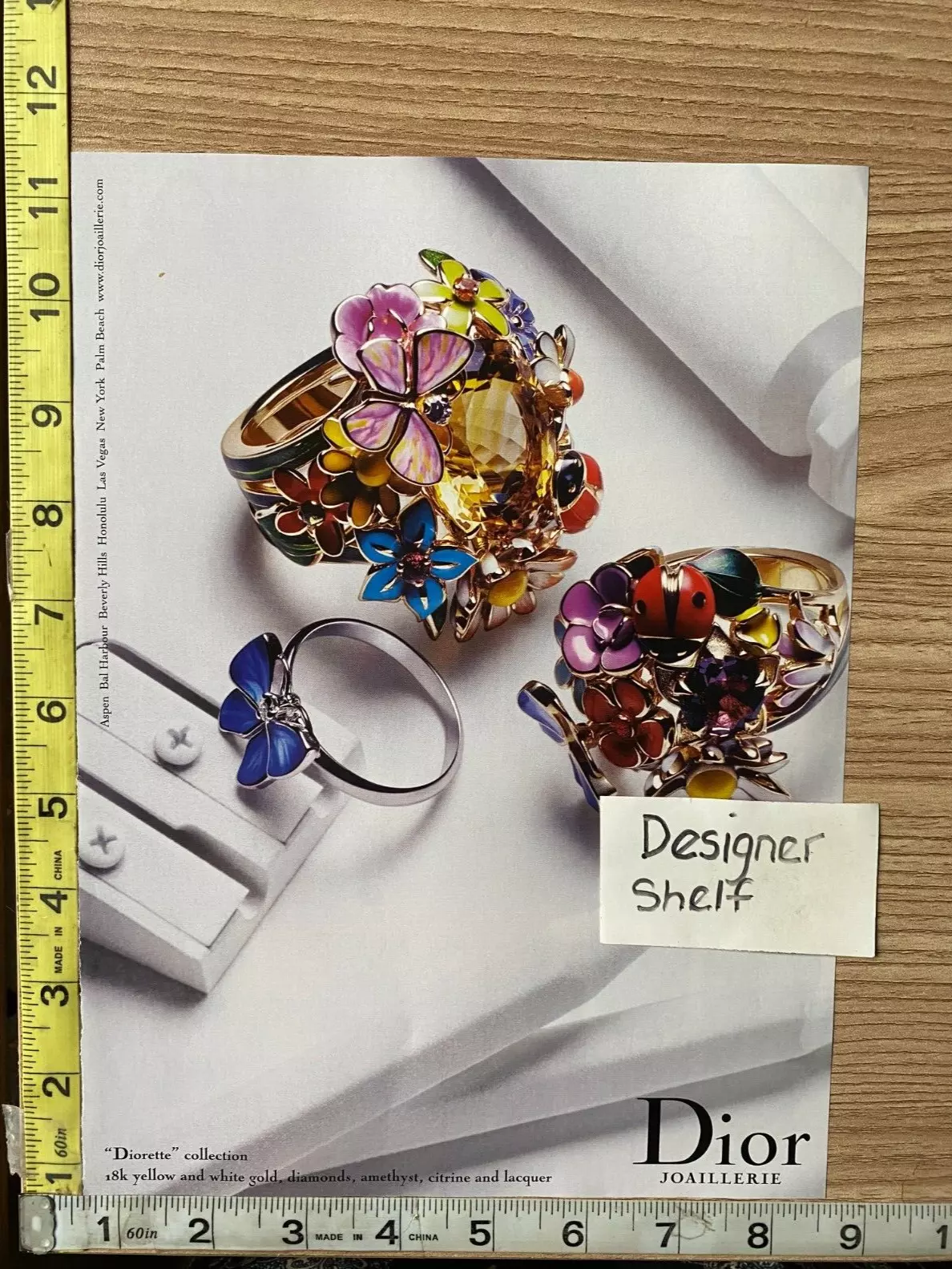 Dior Diorette Collection Bagues Bijoux Magazine Print Publicité