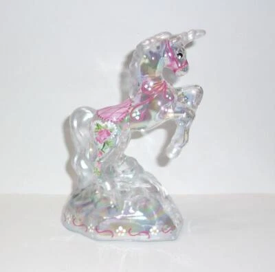 Fenton Glass Crystal Carnival Valentine Heart Unicorn Figurine Lt Ed NFGS Burton - Image 1 of 4