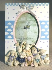 Photo Frame Animal Friends-For 3.5"x5" Wong's Intl Baby Blue  Pastels F31A