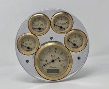 1949 1950 Chevy Car 5 Gauge Dash Panel Cluster Insert Programmable Set Gold 1949 1950 Chevy Car 5 Gauge Dash Panel Cluster Insert Programmable Set Gold