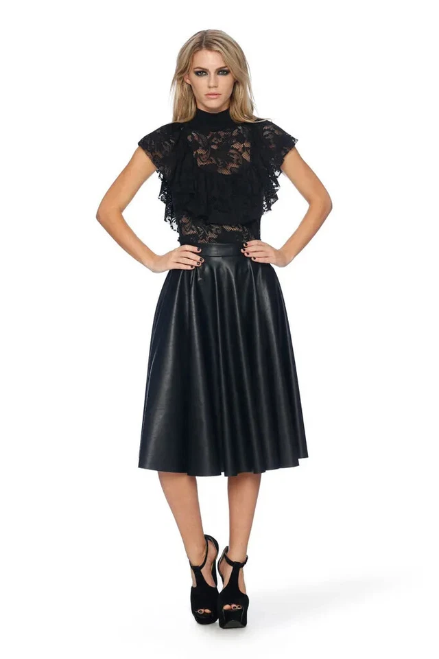 Camisa de encaje con volantes BlackMilk Talla pequeña S Foto 3 de 4