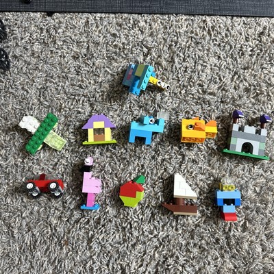 LEGO Classic 10713 Creative Pieces Apple Boat Robot Car Plane Elephant ...