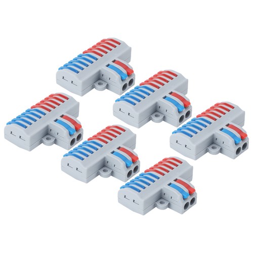 6 pz connettore cavo leva 2 in 10 connettori filo elettrico collegamento rapido collegamento - Foto 23 di 24