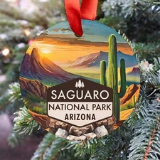 Saguaro National Park Christmas Ornament with Ribbon Free Shipping