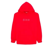 Supreme x Kaws Chalk Logo Box Logo Bogo Hoodie M Red SS21
