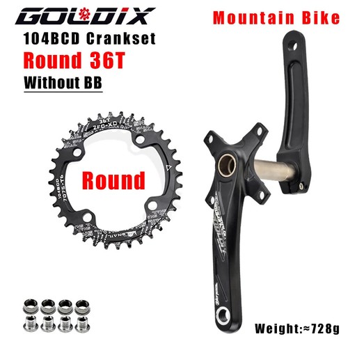 Bicycle Crank Chainring 104BCD MTB Bike 170mm Crankset 32T 34T 36T 38T Plate BB - Picture 17 of 38