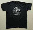 VINTAGE Leather Shop Shirt Mens Extra Large Black The Cow's Ass Single Stitch NH