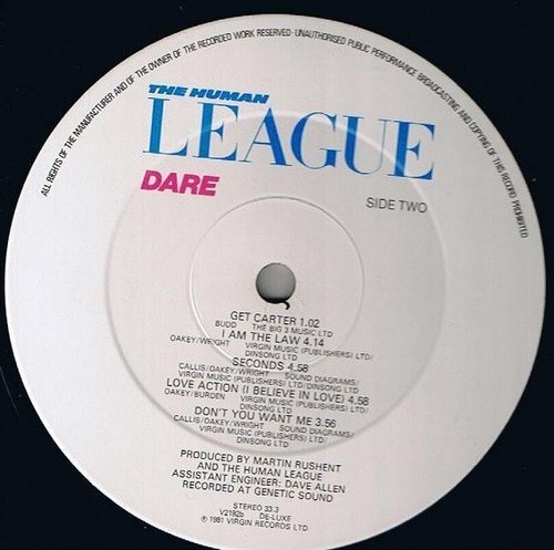 THE HUMAN LEAGUE Dare Vinyl Record Album LP Virgin 1981 Original Rock Pop Music - Picture 3 of 6