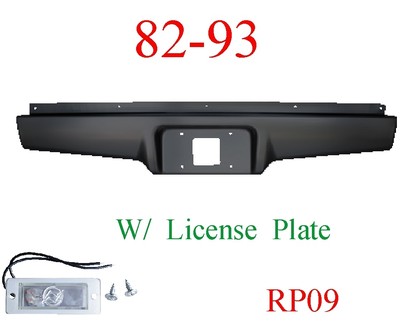 Roll Pan for CHEVROLET S10 PICKUP 82-93 REAR Steel w//License Plate Part w//Light Kit and Hardware