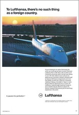 1991 LUFTHANSA Airlines BOEING 747-400 Jumbo Jet ad advert airways GERMANY