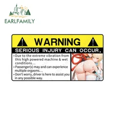 EARLFAMILY 5.1" Ass Warning Car Stickers Laptop Motorcycle Host RV JDM Decal