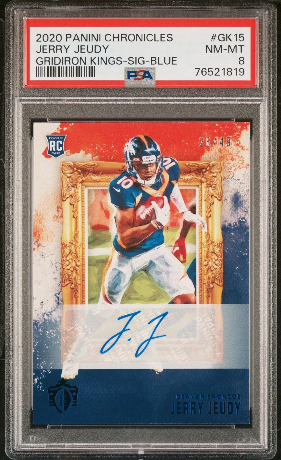 Jerry Jeudy Panini Chronicles Gridiron Kings #GK15 Signature