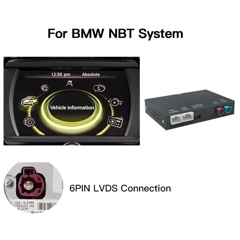 Wireless Android Auto/Wireless CarPlay Module for BMW NBT CIC 1 2 3 4 5 ...