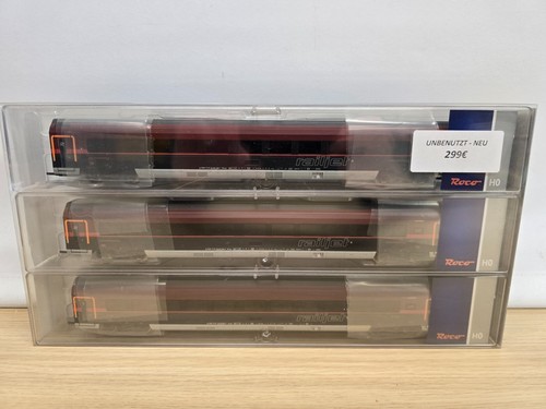 Roco H0 64182 Wagen-Set „Railjet“ der ÖBB – 3- teilig Unbespielt - OVP - LESEN