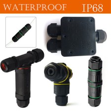 Waterproof IP68 Outdoor 3 Way Junction Box 3 Pin Electrical Cable Wire Connector