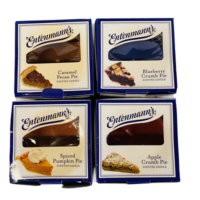 4x Entenmann's Bakery 3oz Scented Candles Caramel Pecan Apple Blueberry Pumpkin