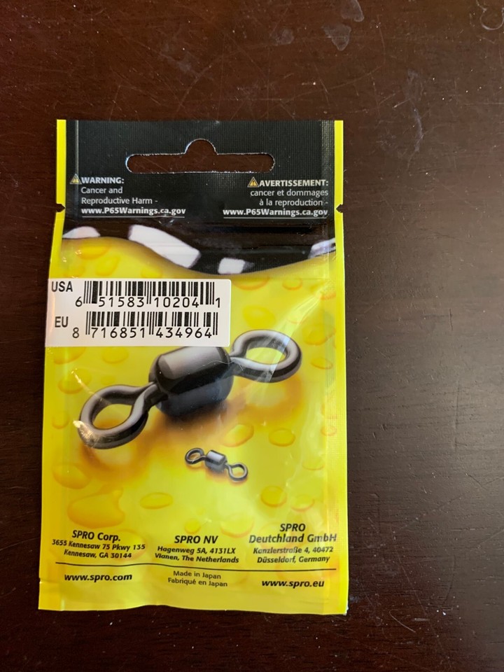 SPRO POWER SWIVELS #SPSB-1/0-5 NUOVO! QTY 5, TAGLIA 1/0, TEST - Foto 3