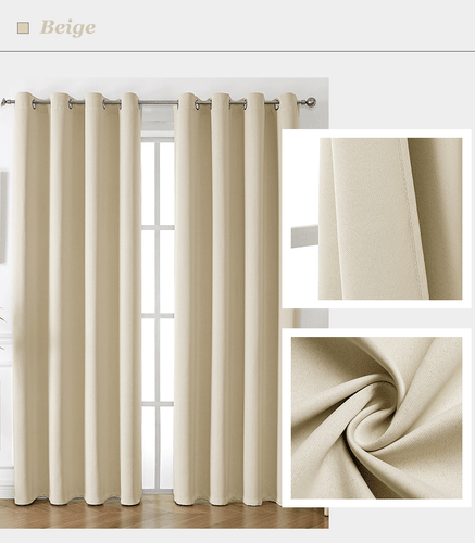 2X Blockout Curtains Blackout Window Curtains Draperies Pair Eyelet for Bedroom - Bild 34 von 54