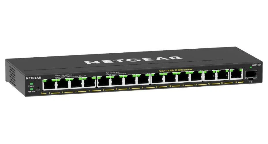 15 Port Poe + Ethernet Plus Gigabit Verwaltet Schalter Mit SFP Slot 180W Budget