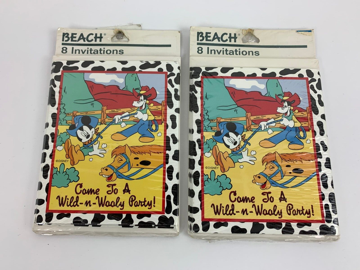 Cowboy Mickey Party Invitation