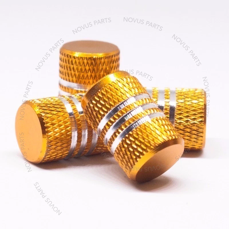 New Gold 4pcs Valve Stem Cover Anti-slip Dust Wheel For Lexus IS350 LS460 ES350 - Image 2 of 4