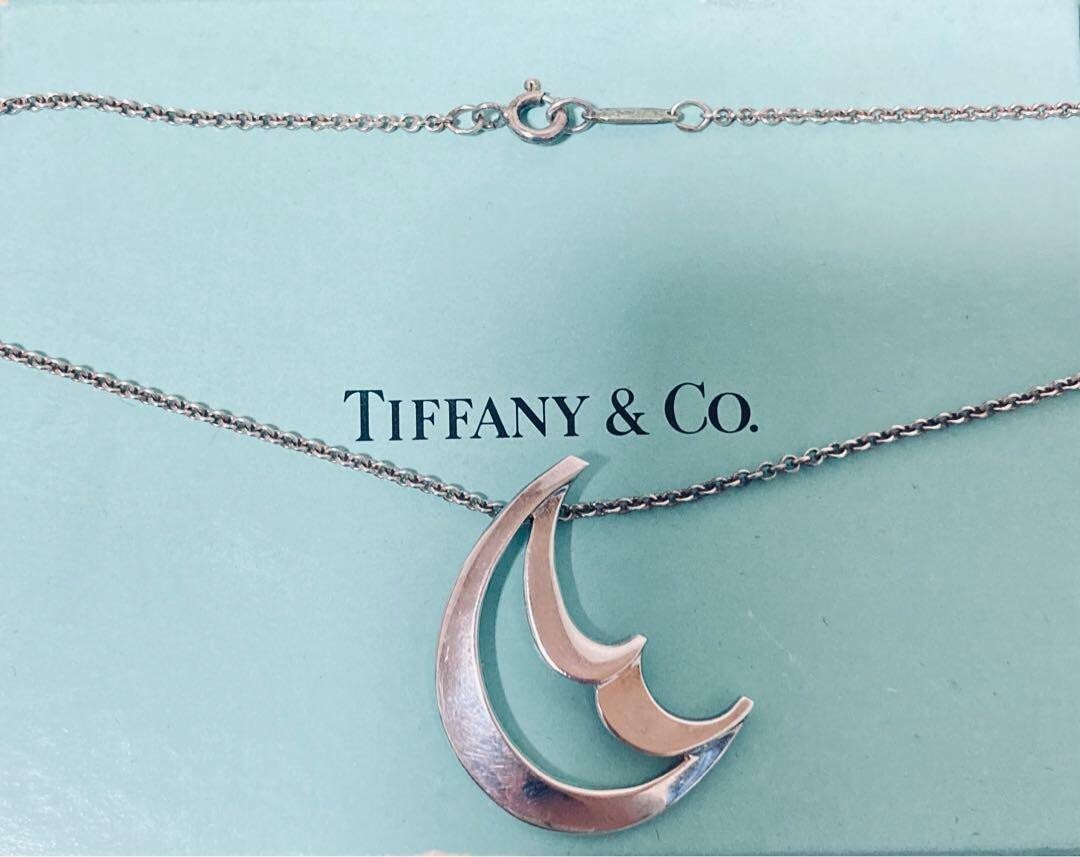 Tiffany & Co. Paloma Picasso Crescent Moon Necklace Silver Tiffany & Co. Paloma Picasso Crescent Moon Necklace Silver
