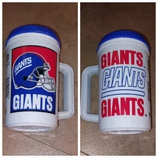 New York Giants NFL 22 oz Super Thermo Insulated Mug Thermos By Betras VTG NEW