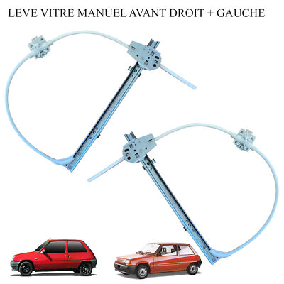 Kit Lève-vitre Manuel Avant Gauche + Droit Pour Renault Super 5 (3 Portes) - Neuf, Garantie 2 Ans