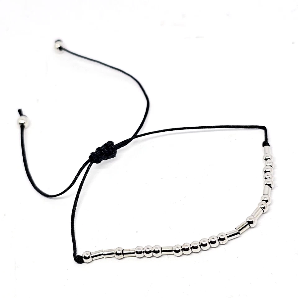 Bracelet code morse n'abandonnez jamais le message d'inspiration secret caché... - Photo 3/4