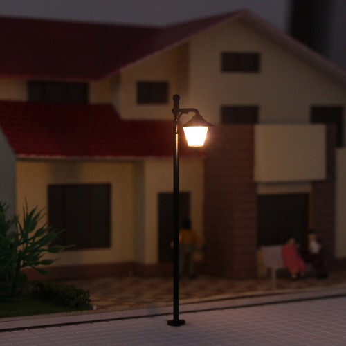LYM10 10pcs Model Railway Led 1:87 Lamps Street Lights HO Scale 6.5cm 12V - Picture 3 of 5