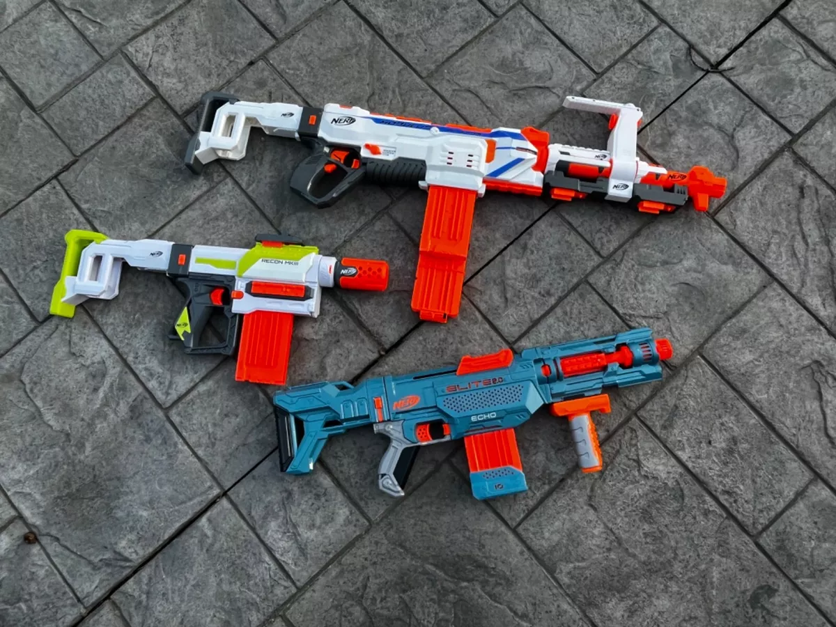 3 GUNS ELITE 2.0 ECHO, RECON MKIII, MODULUS REGULATOR + 100 darts eBay