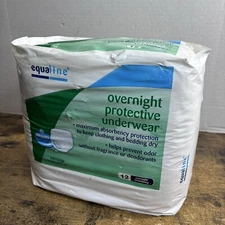 Equaline Overnight Underwear For Men & Women Extra Large Fits 48” - 66” - 12 Pcs