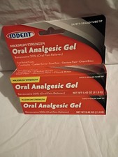 Iodent Maximum Strength Oral Analgesic Gel Benzocaine 20 Safety-Sealed 0.42 oz