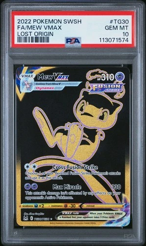 New Listing2022 POKEMON SWORD & SHIELD LOST ORIGIN #TG30 FULL ART/MEW VMAX PSA 10