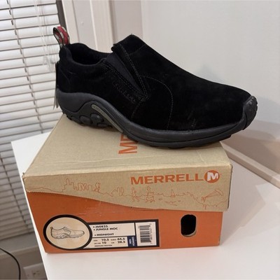 Merrell Jungle Moc Men s Slip-On Casual Shoes Faux Suede Black 10.5 M