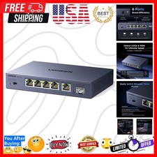 2.5Gb Switch, 6-Port Ethernet Switch, 5 x 2.5Gb 1 x 10Gb SFP , Standard/Lin...