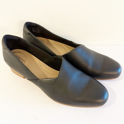 #ad Clarks Women#x27;s Juliet Palm Dress Slip On Loafer Black Leather Size 11M EUC $28.95