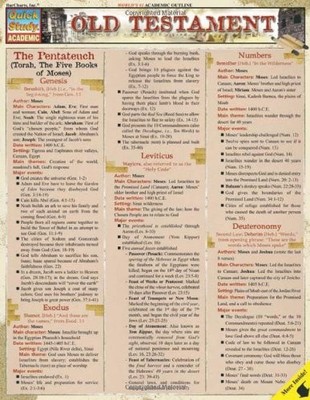 OLD TESTAMENT (QUICKSTUDY: ACADEMIC) By Inc. Barcharts **BRAND NEW**