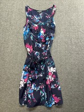 Express women’s sleeveless dress floral belted ruffles Size XS Lined
