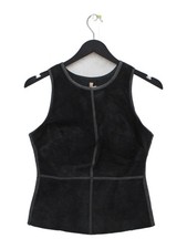 Bailey 44 Damen Top S schwarz Leder mit Viskose, Elasthan Basic