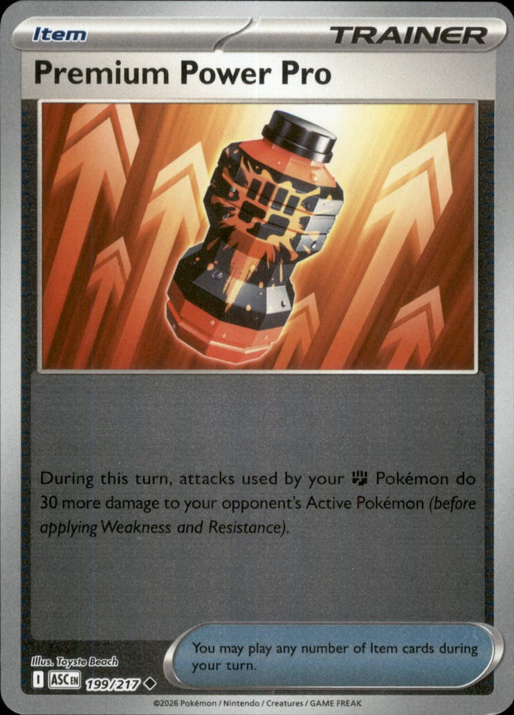 Premium Power Pro 199/217 ME: Ascended Heroes Reverse Holo Pokemon-EN NM