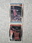 Michael Jordan 1988 Fleer Lot Of 2 Cards Base All Star READ CREASE #17 TAPE LOOK